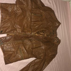 Brown Aeropostale faux leather jacket